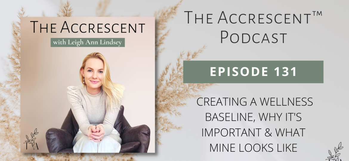 Podcast Ep. 131 Creating a Wellness Baseline, Why It's Important & What Mine Looks Like